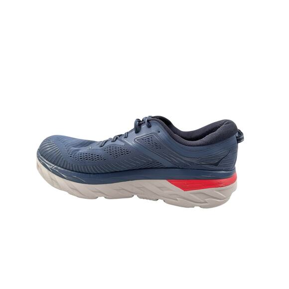 Hoka One One Bondi 7 Mens Size 12.5 Blue Grey Shoes Sneakers 1110518-RTOS main image 12